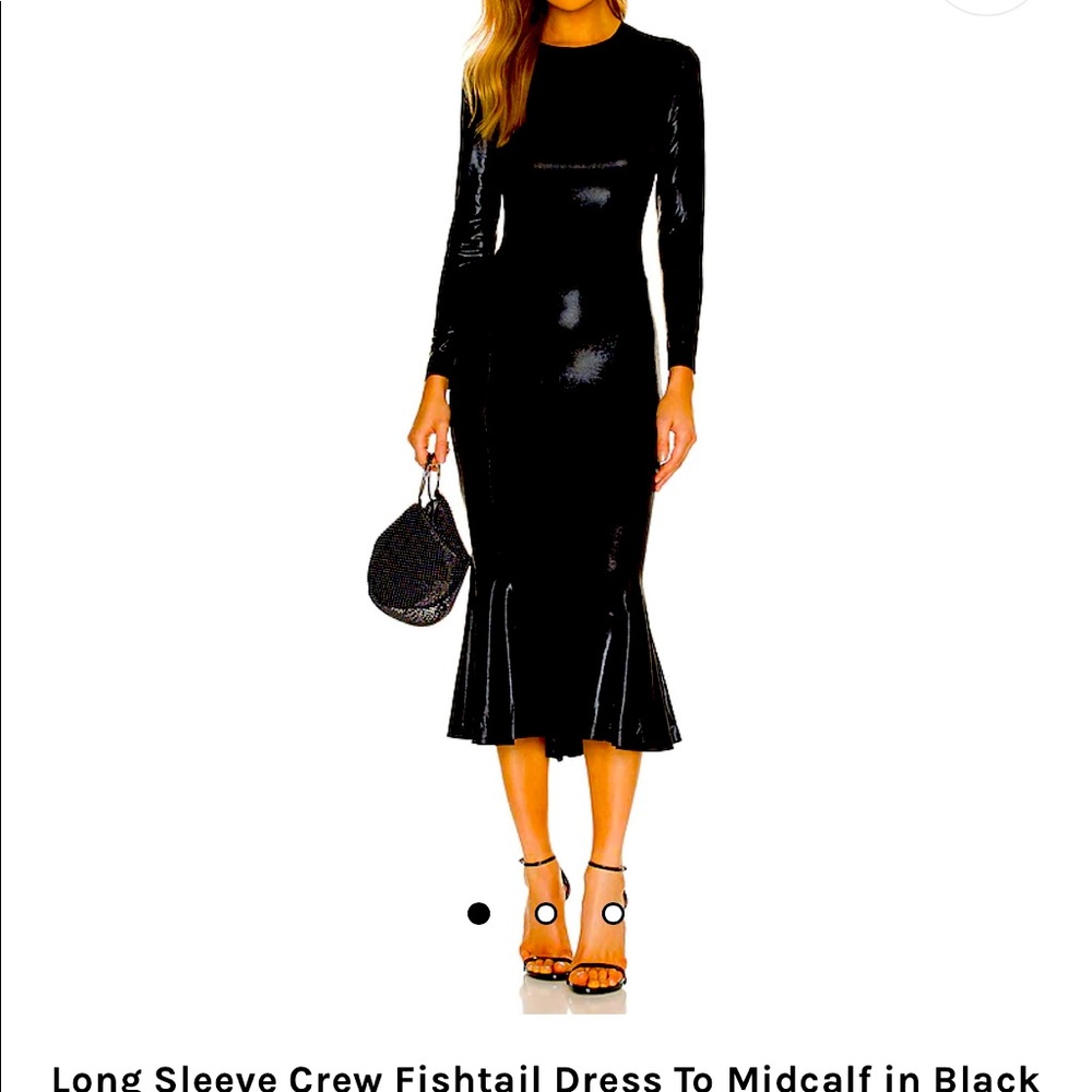 Norma Kamali Crew Neck Fishtail Dress